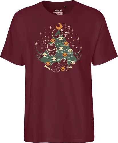 Halloween Christmas Tree with Black Cats