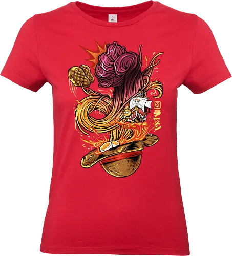 straw hat ramen  - anime, ramen, Pirate, strawhat, spice, spicy, culinary, food, foodie, yummy, delicious, gear3 - Standard T-Shirt (Frauen)
