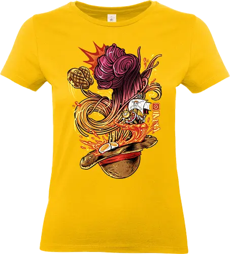 straw hat ramen  - anime, ramen, Pirate, strawhat, spice, spicy, culinary, food, foodie, yummy, delicious, gear3 - Standard T-Shirt (Frauen)