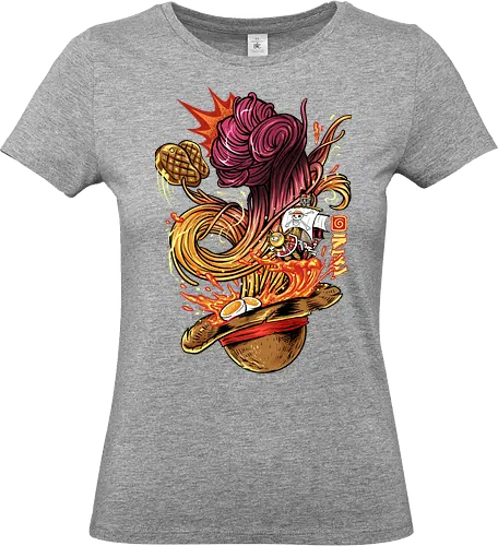 straw hat ramen  - anime, ramen, Pirate, strawhat, spice, spicy, culinary, food, foodie, yummy, delicious, gear3 - Standard T-Shirt (Frauen)
