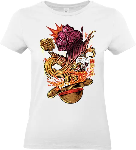 straw hat ramen  - anime, ramen, Pirate, strawhat, spice, spicy, culinary, food, foodie, yummy, delicious, gear3 - Standard T-Shirt (Frauen)