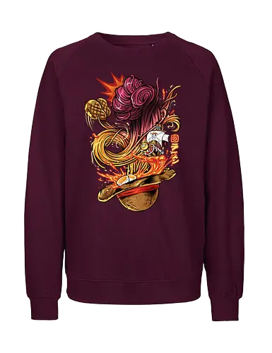 straw hat ramen  - anime, ramen, Pirate, strawhat, spice, spicy, culinary, food, foodie, yummy, delicious, gear3 - Fairtrade Sweatshirt
