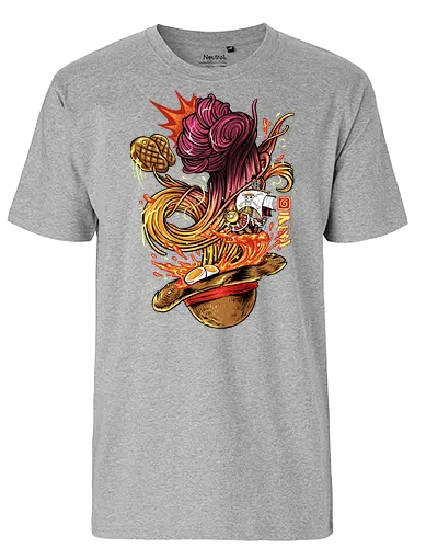 straw hat ramen  - anime, ramen, Pirate, strawhat, spice, spicy, culinary, food, foodie, yummy, delicious, gear3 - Fairtrade T-Shirt
