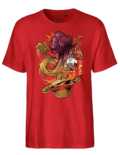 straw hat ramen  - anime, ramen, Pirate, strawhat, spice, spicy, culinary, food, foodie, yummy, delicious, gear3 - Fairtrade T-Shirt