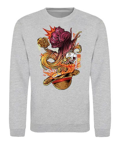 straw hat ramen  - anime, ramen, Pirate, strawhat, spice, spicy, culinary, food, foodie, yummy, delicious, gear3 - Sweatshirt