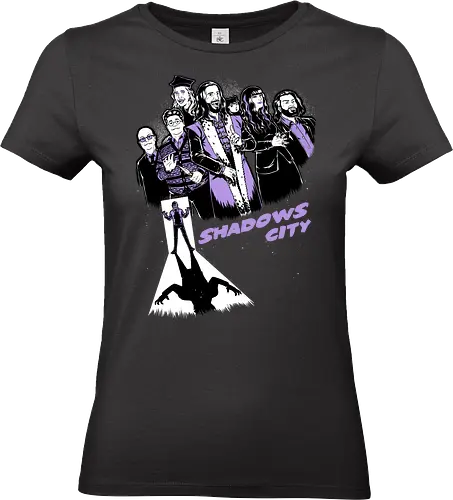 Shadows City - what we do in the shadows, tv show, nadja, lazlo cravens, nandor the relentless, colin robinson, guillermo de la cruz, vampire, Vintage, Retro, Gothic, Classic Horror, Horror, Horror Movies, Monster, Sin City, Halloween, Scary, Spooky, Spooky Season, Creepy, mystery, shadow, fun, funny, Dark Comedy, Dark Fantasy, Dark, Fantasy - Standard T-Shirt (Frauen)