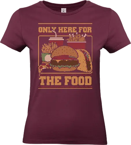 Ugly Sweater Fast Food - Food, Fast Food, Fast-food, Street Food, Ugly Sweater, Holiday, Christmas, Merry Christmas, Ugly Christmas Sweater, Pizza, Taco, Tacos, Fries, Soda, Fried, Chicken, Chicken Nuggets, Burger - Standard T-Shirt (Frauen)