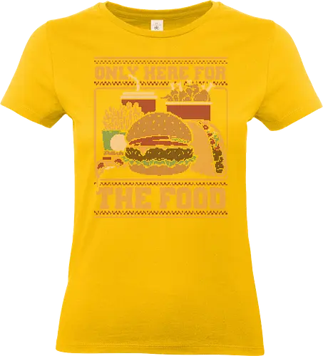 Ugly Sweater Fast Food - Food, Fast Food, Fast-food, Street Food, Ugly Sweater, Holiday, Christmas, Merry Christmas, Ugly Christmas Sweater, Pizza, Taco, Tacos, Fries, Soda, Fried, Chicken, Chicken Nuggets, Burger - Standard T-Shirt (Frauen)