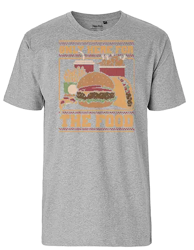 Ugly Sweater Fast Food - Food, Fast Food, Fast-food, Street Food, Ugly Sweater, Holiday, Christmas, Merry Christmas, Ugly Christmas Sweater, Pizza, Taco, Tacos, Fries, Soda, Fried, Chicken, Chicken Nuggets, Burger - Fairtrade T-Shirt
