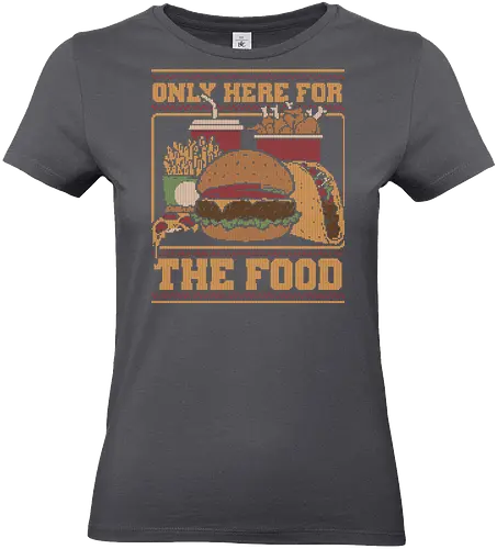 Ugly Sweater Fast Food - Food, Fast Food, Fast-food, Street Food, Ugly Sweater, Holiday, Christmas, Merry Christmas, Ugly Christmas Sweater, Pizza, Taco, Tacos, Fries, Soda, Fried, Chicken, Chicken Nuggets, Burger - Standard T-Shirt (Frauen)