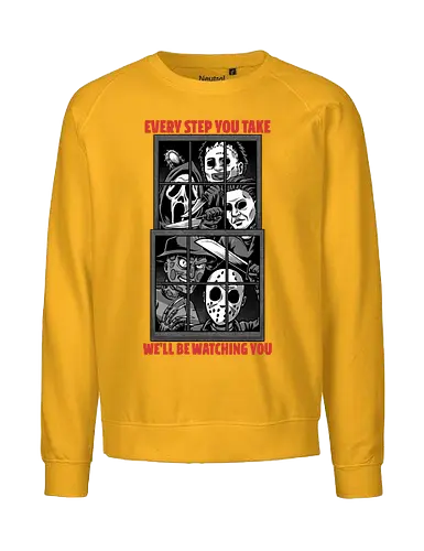 Horror Watching You - Slasher, Serial Killer, Classic Horror, Horror, Horror Comedy, Horror Movies, Movie, Music, Quote, Lyrics, Parody, Cult Classic, Classic, Retro Vintage, Cartoon, Scream, Halloween, Halloween Movie, Friday The 13th, Freddy, Jason - Fairtrade Sweatshirt