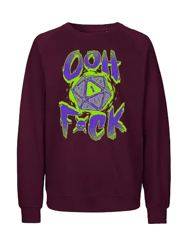 RPG - Critical Failure - Oh F*ck - rpg, dice, d20, critical hit, bad word, role playing game, funny, dungeon master - Fairtrade Sweatshirt