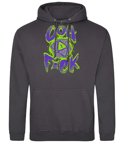 RPG - Critical Failure - Oh F*ck - rpg, dice, d20, critical hit, bad word, role playing game, funny, dungeon master - Standard Hoodie
