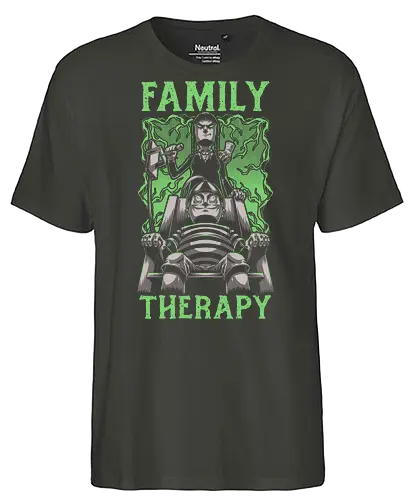 Spooky Goth Family - Addams Family, The Addams Family, Wednesday Addams, Morticia Addams, Gomez Addams, Halloween, Gothic, Goth, Horror, Dark Fantasy, Fantasy, Spooky, Creepy, Wednesday - Fairtrade T-Shirt