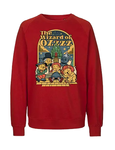 The Wizard Of Sleep - road, sleep, sleepy, sleeping, tired, lion, scarecrow, cute, yellow, green castle, classic, cute, cult, nap, napping, yellow brick road, movie, film, cult film, classic - Fairtrade Sweatshirt