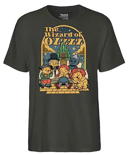 The Wizard Of Sleep - road, sleep, sleepy, sleeping, tired, lion, scarecrow, cute, yellow, green castle, classic, cute, cult, nap, napping, yellow brick road, movie, film, cult film, classic - Fairtrade T-Shirt