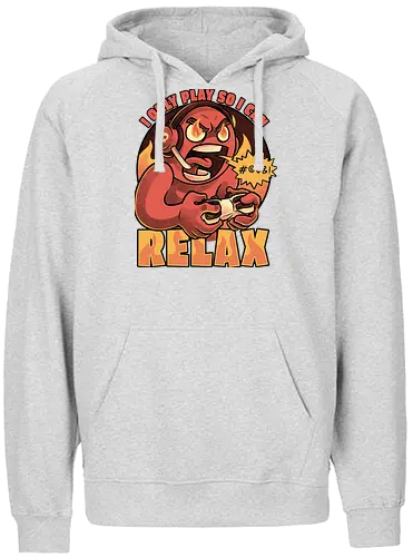 Video Game Relax Player - video game, game, console, relax, relaxing, curse, cursing, gamer, gaming, meme, streamer, online, fire, angry, fun, funny - Fairtrade Hoodie