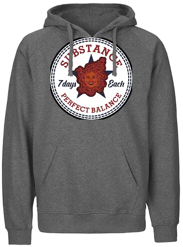 Substance! - the-substance, substance, movies, horror, funny, hollywood, demi-moore, logo, mashup - Fairtrade Hoodie