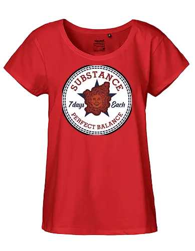 Substance! - the-substance, substance, movies, horror, funny, hollywood, demi-moore, logo, mashup - Fairtrade Girl Shirt