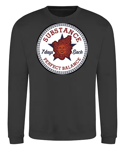 Substance! - the-substance, substance, movies, horror, funny, hollywood, demi-moore, logo, mashup - Sweatshirt