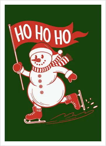 snowman ice skating