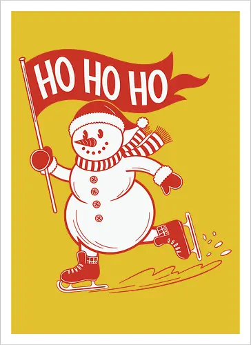 snowman ice skating