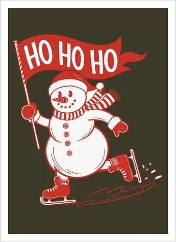 snowman ice skating