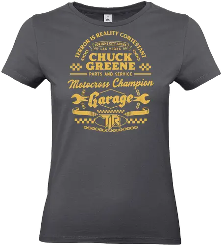 Chuck Greene Garage Vintage - rising, dead, frank west, zombie, zombrex, chuck greene, servbot, video game, gaming, gamer, survival horror, terror, willamette parkview mall, biohazard - Standard T-Shirt (Frauen)