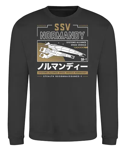Ssv Normandy Aesthetic - mass, n7, effect, commander shepard, spectre, ssv, normandy, systems alliance, garrus vakarian, tali zorah, video game, gaming, gamer, urdnot wrex, mordin solus, jaal ama darav, liara t soni - Sweatshirt