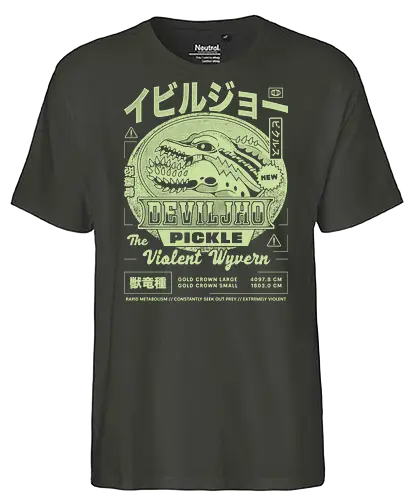 Pickle Grunge - monster, hunting, gamer, gaming, video games, iceborne, wyvern, felyne, pickle, hunter - Fairtrade T-Shirt