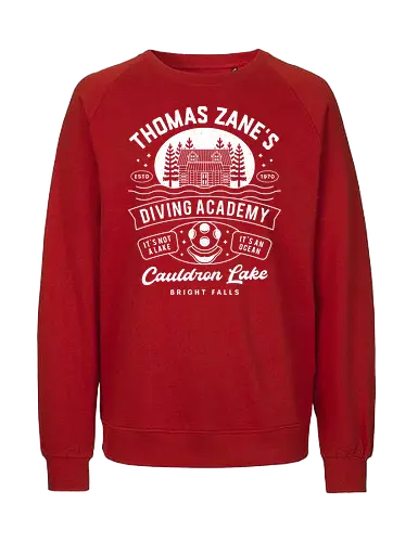 Cauldron Lake Diving Academy - alan, video game, video games, gaming, gamer, control, american nightmare, deer fest, oh deer diner, coffee thermos, cauldron, lake, night, springs, wake - Fairtrade Sweatshirt