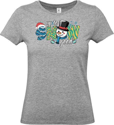  Up to snow good - snowman, winter, festive, holiday, snow, colorful, playful, pattern - Standard T-Shirt (Frauen)