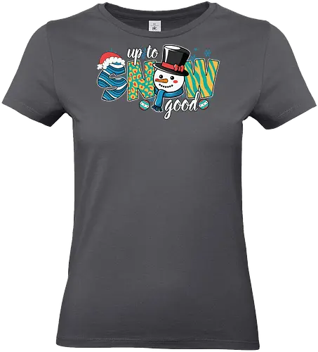 Up to snow good - snowman, winter, festive, holiday, snow, colorful, playful, pattern - Standard T-Shirt (Frauen)
