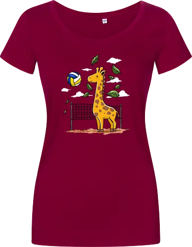 Giraffe Playing Volleyball