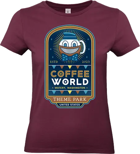 Watery Coffee World - alan, video game, video games, gaming, gamer, control, american nightmare, deer fest, oh deer diner, coffee thermos, cauldron, lake, night, springs, wake - Standard T-Shirt (Frauen)