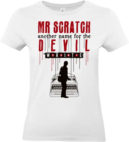  Scratch Devil And Writer - alan, video game, video games, gaming, gamer, control, american nightmare, deer fest, oh deer diner, coffee thermos, cauldron, lake, night, springs, wake - Standard T-Shirt (Frauen)