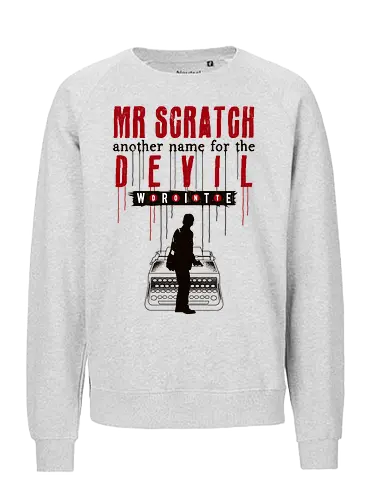  Scratch Devil And Writer - alan, video game, video games, gaming, gamer, control, american nightmare, deer fest, oh deer diner, coffee thermos, cauldron, lake, night, springs, wake - Fairtrade Sweatshirt