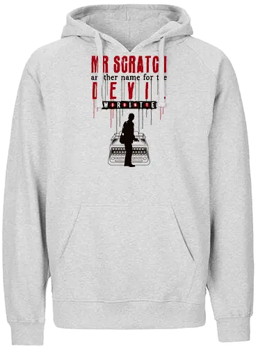  Scratch Devil And Writer - alan, video game, video games, gaming, gamer, control, american nightmare, deer fest, oh deer diner, coffee thermos, cauldron, lake, night, springs, wake - Fairtrade Hoodie