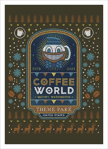 Watery Coffee World Ugly Sweater