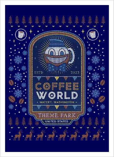 Watery Coffee World Ugly Sweater