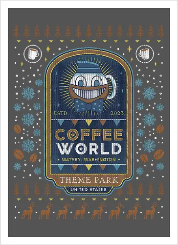 Watery Coffee World Ugly Sweater
