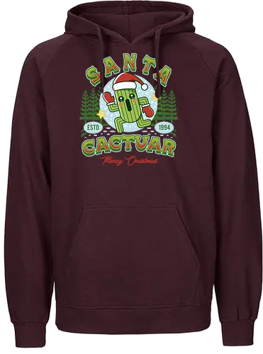 Santa Cactus - Final, kweh, fantasy, video game, gaming, gamer, christmas, xmas, merry christmas - Fairtrade Hoodie