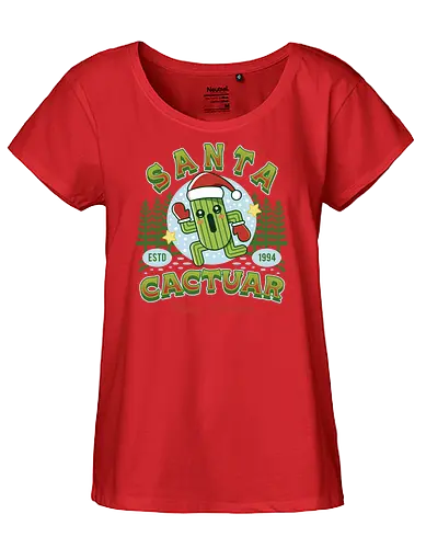 Santa Cactus - Final, kweh, fantasy, video game, gaming, gamer, christmas, xmas, merry christmas - Fairtrade Girl Shirt