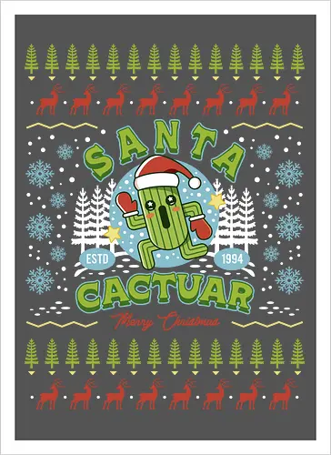 Santa Cactus Christmas