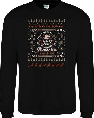 Bancho Sushi Ugly Sweater Supergeek