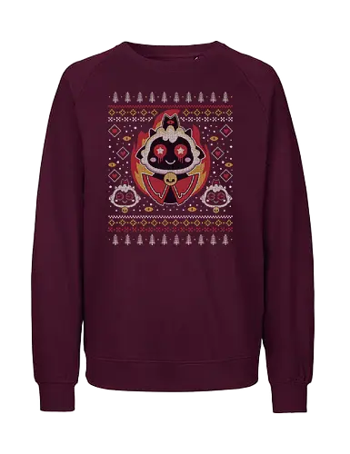 Cutest Cult Ugly Sweater - aesthetic, cute, kawaii, game, video game, gaming, animal, cult, the lamb, lamb, ugly christmas sweater, geek, nerd, otaku, christmas, xmas, merry christmas - Fairtrade Sweatshirt
