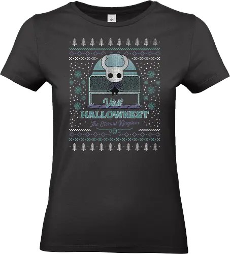 Visit Hallownest Ugly Sweater - hallownest, hollow, the knight, hornet, indie game, shade, game, games, gamer, gaming, video game, video games, silksong, rpg, ugly christmas sweater, xmas, ugly sweater, christmas - Standard T-Shirt (Frauen)
