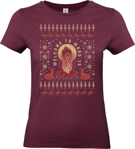Welcome To Ward 13 Ugly Sweater - Remains, ward 13, gamer, game, gaming, video game, video games, crystal, fantasy, adventure, ugly christmas sweater - Standard T-Shirt (Frauen)