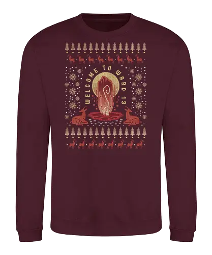 Welcome To Ward 13 Ugly Sweater - Remains, ward 13, gamer, game, gaming, video game, video games, crystal, fantasy, adventure, ugly christmas sweater - Sweatshirt