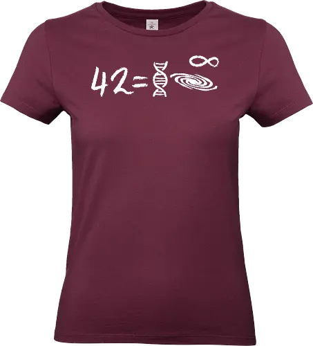 42 equation - equation, hitchhikers guide to the galaxy, galaxy, dont panic, marvin, science, mathematics - Standard T-Shirt (Frauen)